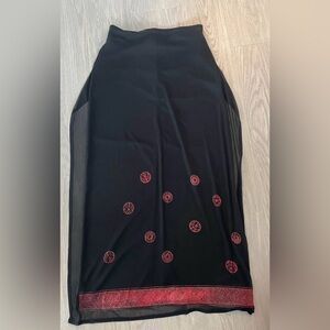 Vintage Sari Maxi Skirt